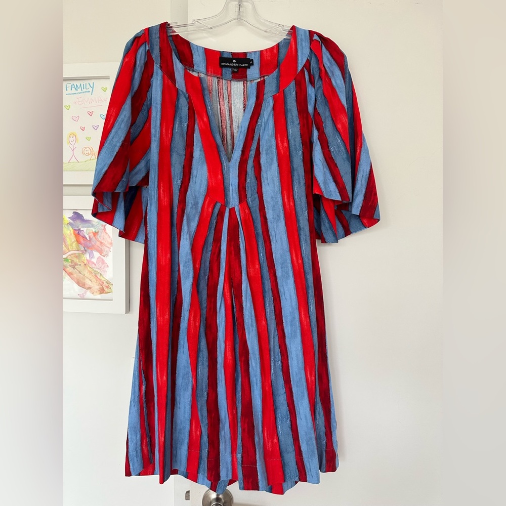 NWOT Tuckernuck Pomander Place Painterly Striped Finley Dress - Picture 3 of 5